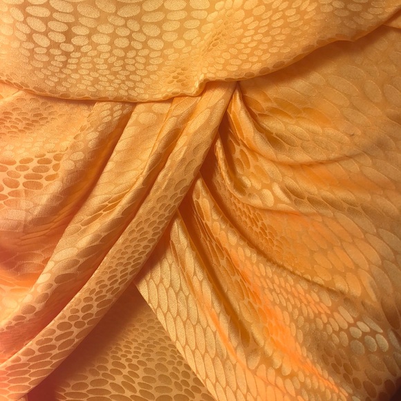 ❤️Vintage Lady France 100% Silk Yellow Dress Sz 4 - Picture 8 of 8